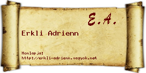 Erkli Adrienn névjegykártya
